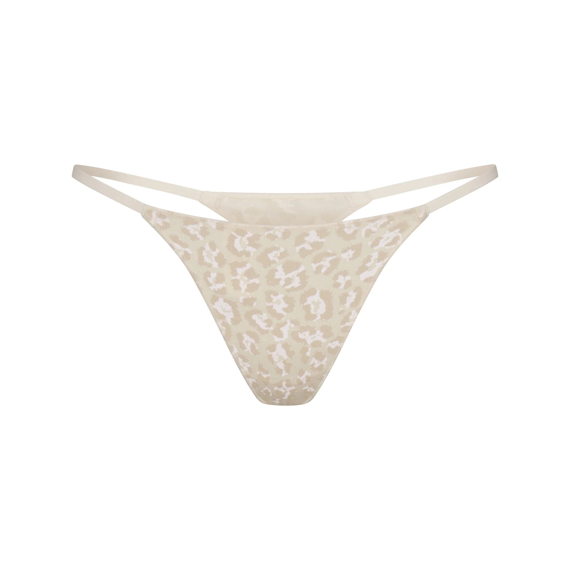 LIGHTWEIGHT COTTON STRING THONG | DELTA LEOPARD | SKIMS | SKIMS (US)