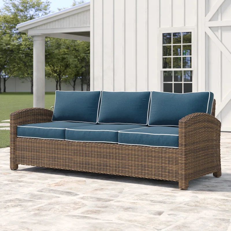 Lawson 80.5'' Wicker Outdoor Patio Sofa | Wayfair North America