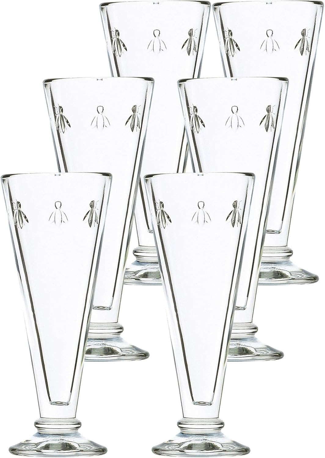 La Rochere Napoleon Bee 5.1 oz Champagne Flutes - Set of 6 with the iconic French Bee embossed, C... | Amazon (US)