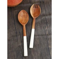 2 -Piece Wood Salad Servers | Wayfair North America