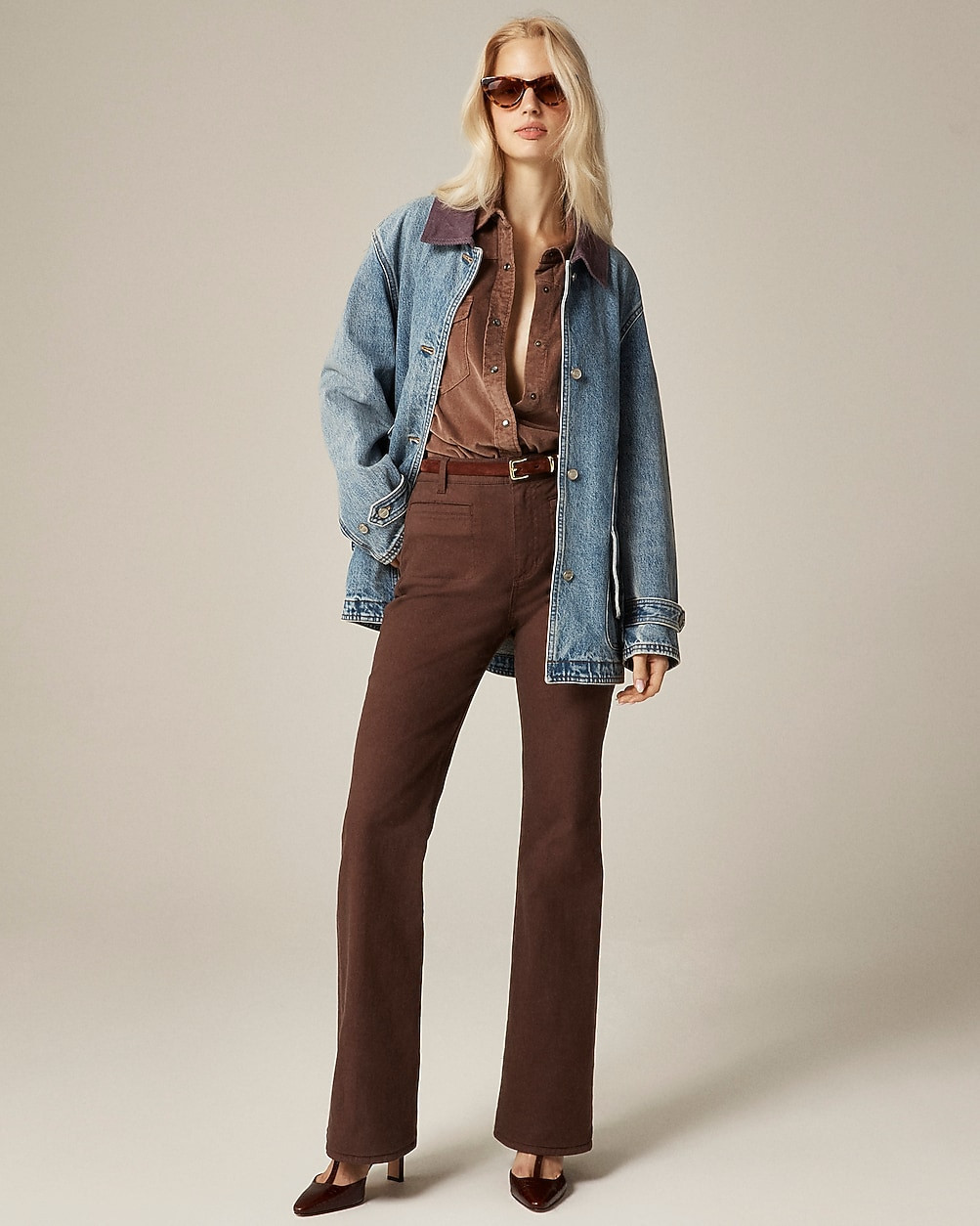 Vintage flare pant in washed twill | J. Crew US