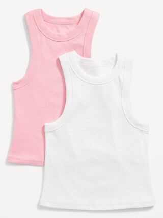 Rib-Knit Cropped Tank Top 2-Pack for Women | Old Navy (CA)