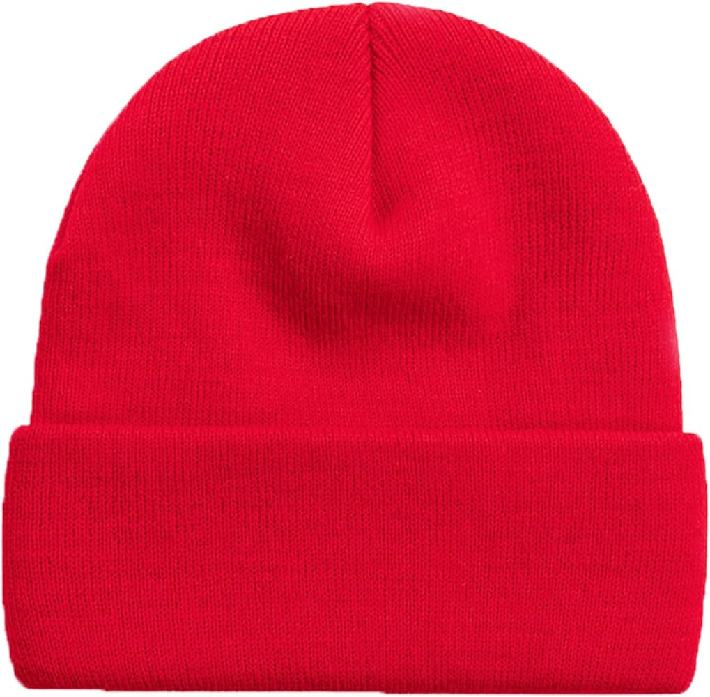 ZOORON 1 & 2 Packs Beanie for Men Women Warm Winter Hats Acrylic Knit Cuffed Beanie Cap Unisex | Amazon (US)