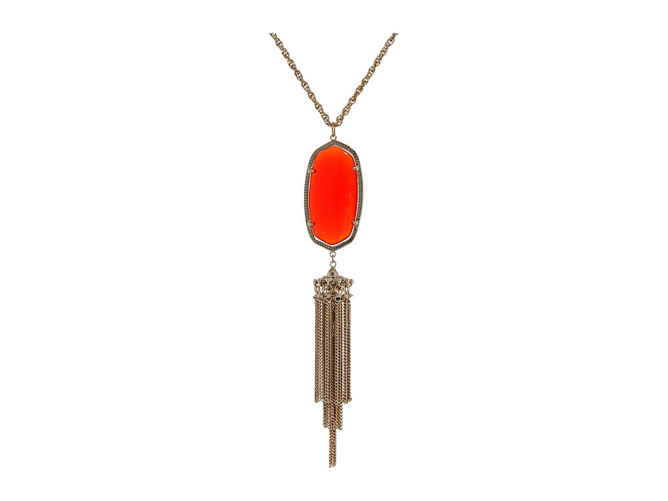 Kendra Scott - Rayne Necklace (Gold/Bright Red Opaque Glass) Necklace | Zappos