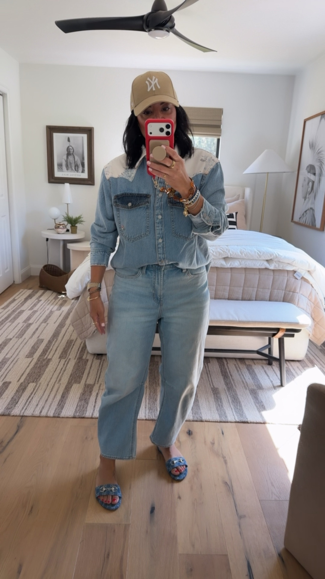 Top size medium, jeans fit tts (I’m a size 8 but if you are between sizes then size down), shoes fit tts (I’m a 9.5/10 and did a 10 in them). 

#LTKOver40 #LTKootd #LTKSaleAlert