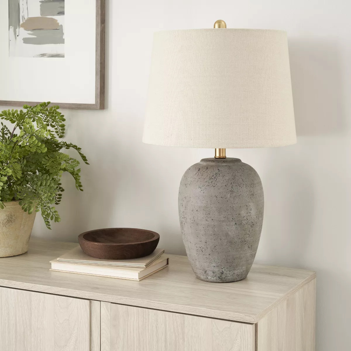 23" Farmhouse Ceramic Urn Pot Table Lamp - Nourison | Target