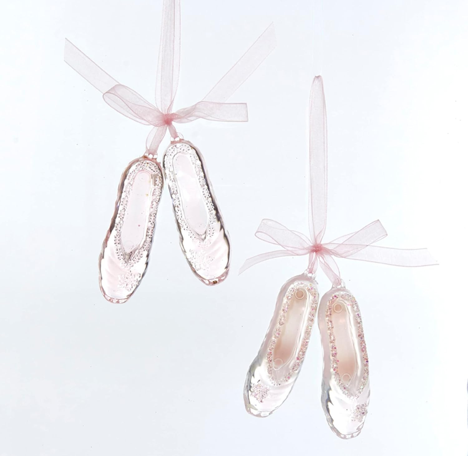 Kurt Adler 4" Acrylic Pink Ballet Shoes Ornament 2/A | Amazon (US)