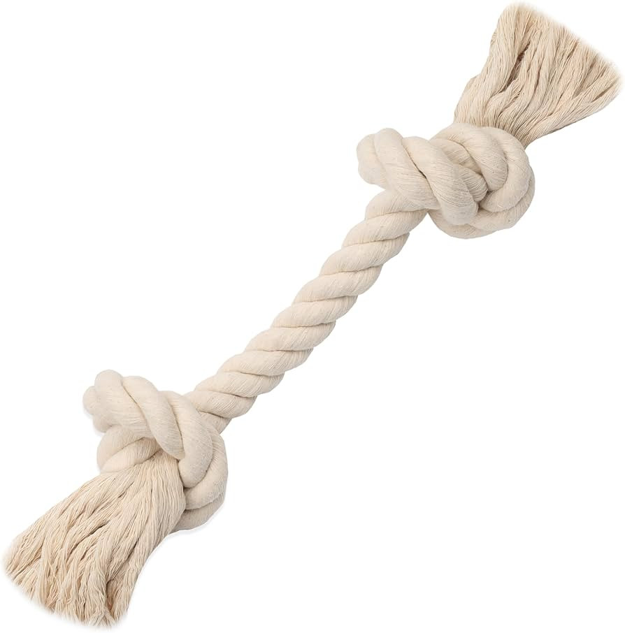 Barida Pet Supplies 100% Natural Cotton Rope Dog Toys, Premium White Cotton Dog Chew Toys, Puppy ... | Amazon (US)