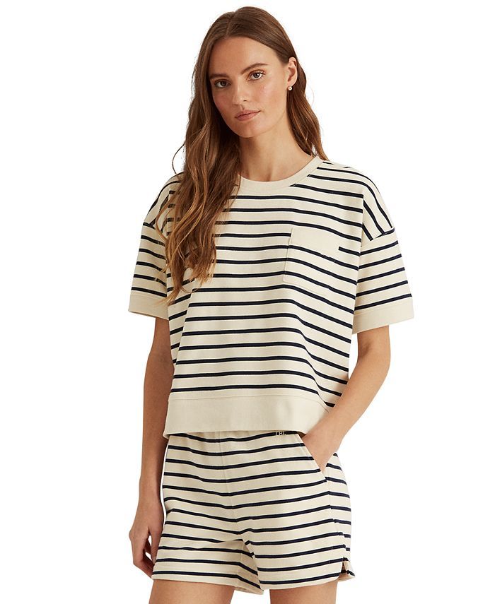 Lauren Ralph Lauren Striped Short-Sleeve Pullover & Reviews - Tops - Women - Macy's | Macys (US)