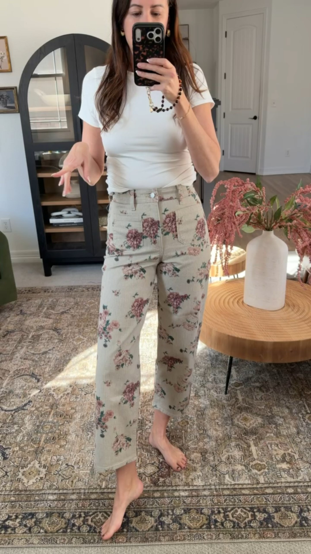 These floral jeans are so cute and the fit is incredible! 

#LTKTall #LTKgrwm #LTKootd