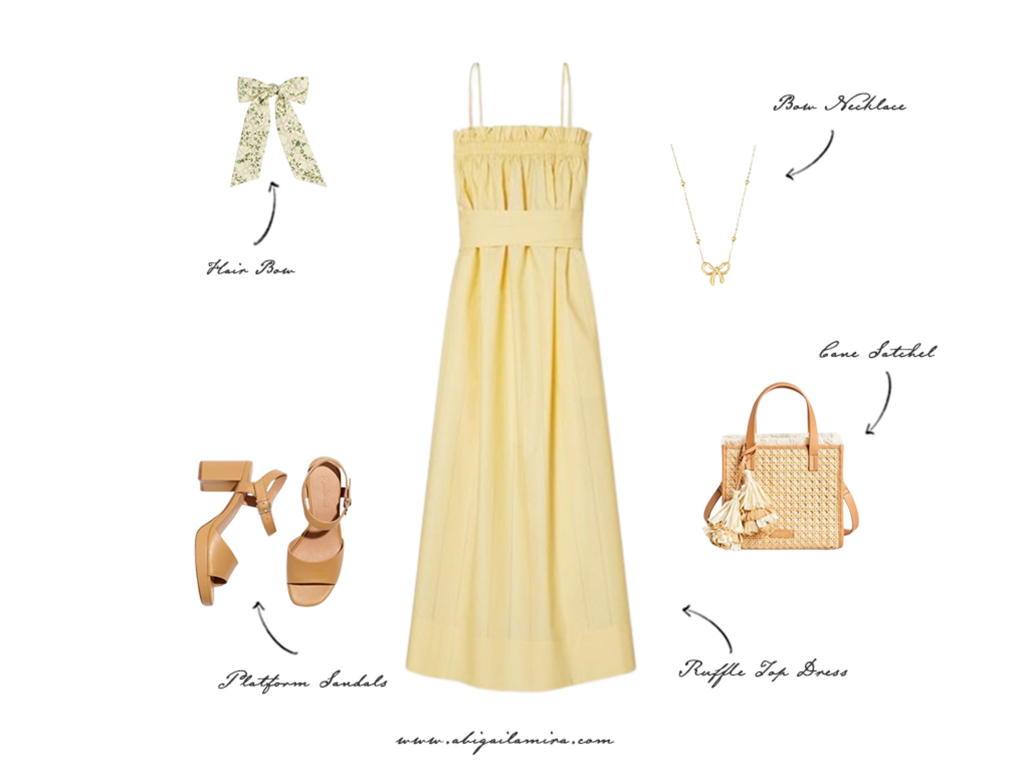 New blog post! This lovely outfit seems to unlock so many possibilities. From coffee dates to boat rides and picnics in the park, the bright yellow hue will have you cheerfully dancing through your day. The ruffle top dress is paired with platform sandals, a cane satchel, a dainty necklace, and a pretty hair bow to complete this feminine look. Head over to www.abigailamira.com for the full post. 


#LTKSeasonal #LTKFindsUnder100 #LTKStyleTip