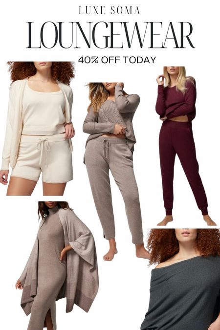 Soma luxe loungewear 40% off 

#LTKSeasonal #LTKHoliday #LTKGiftGuide