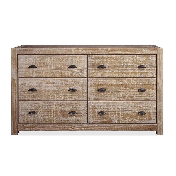 Grain Wood Furniture Montauk 6-drawer Dresser - Driftwood | Bed Bath & Beyond