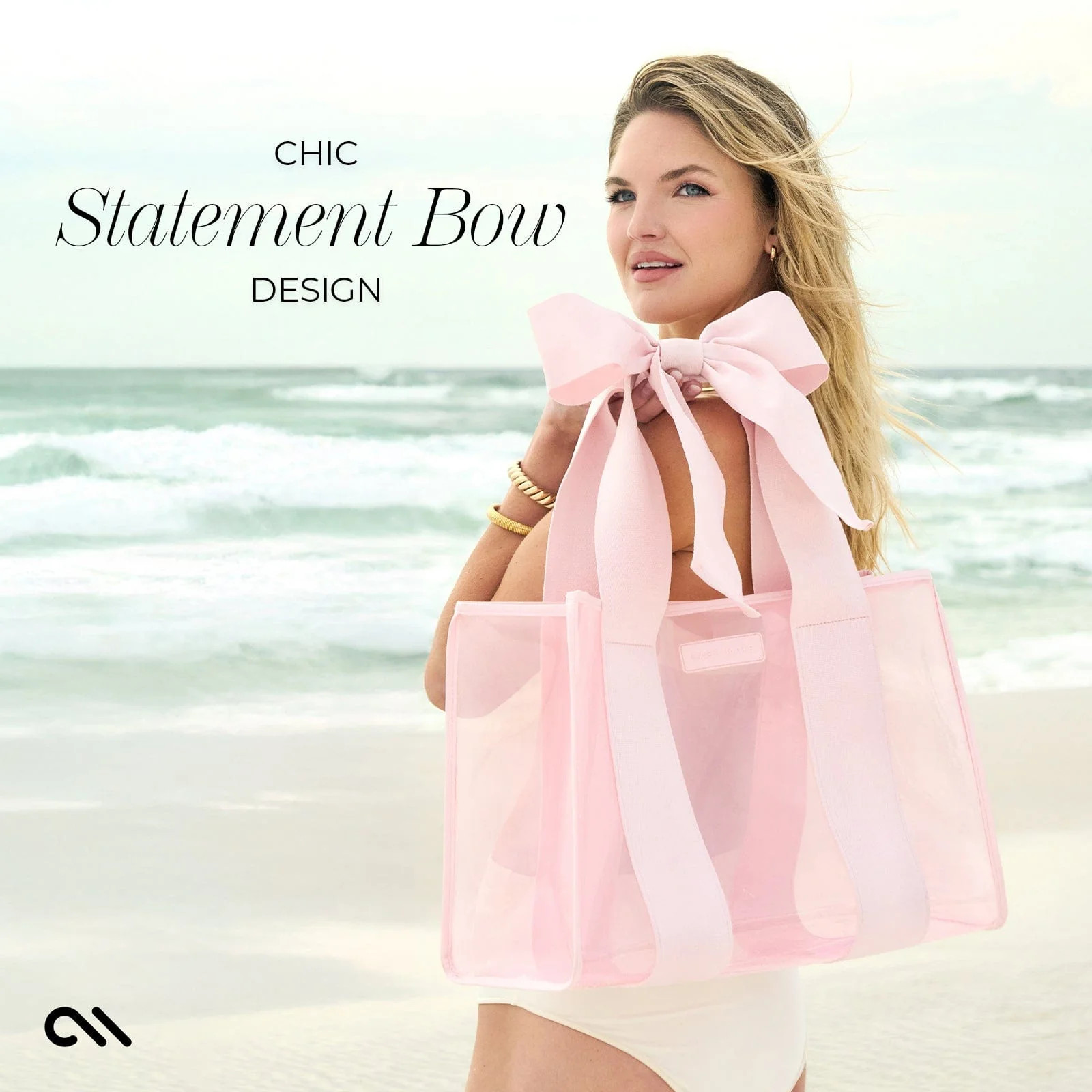 Special Edition Bow Beach Tote With Phone Pouch | Case-Mate