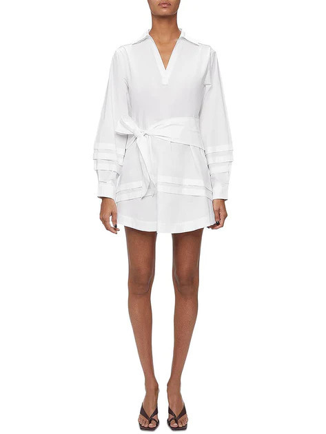 Leen Womens Belted V-Neck Shirtdress | Shop Simon