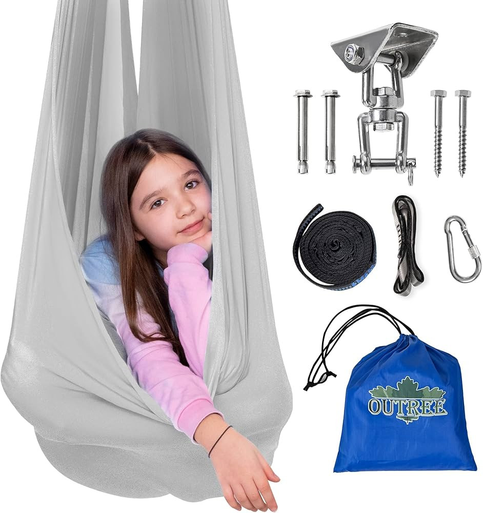 OUTREE Sensory Swing for Kids with 360° Swivel Hanger, Indoor Therapy Swing Great for Autism, AD... | Amazon (US)
