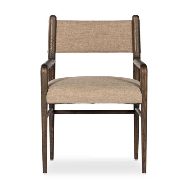 Gabel Upholstered Back Arm Chair in Alcala Fawn | Wayfair North America