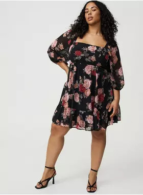 Chiffon Tiered Mini Dress | Torrid (US & Canada)