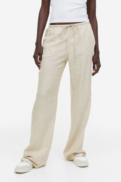 Wide-leg Linen-blend Pants | H&M (US + CA)