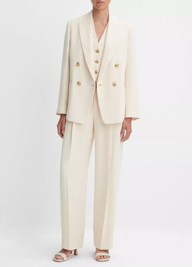Crepe Double-Breasted Blazer | Vince LLC