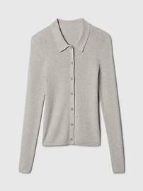 CashSoft Rib Polo Cardigan | Gap (US)