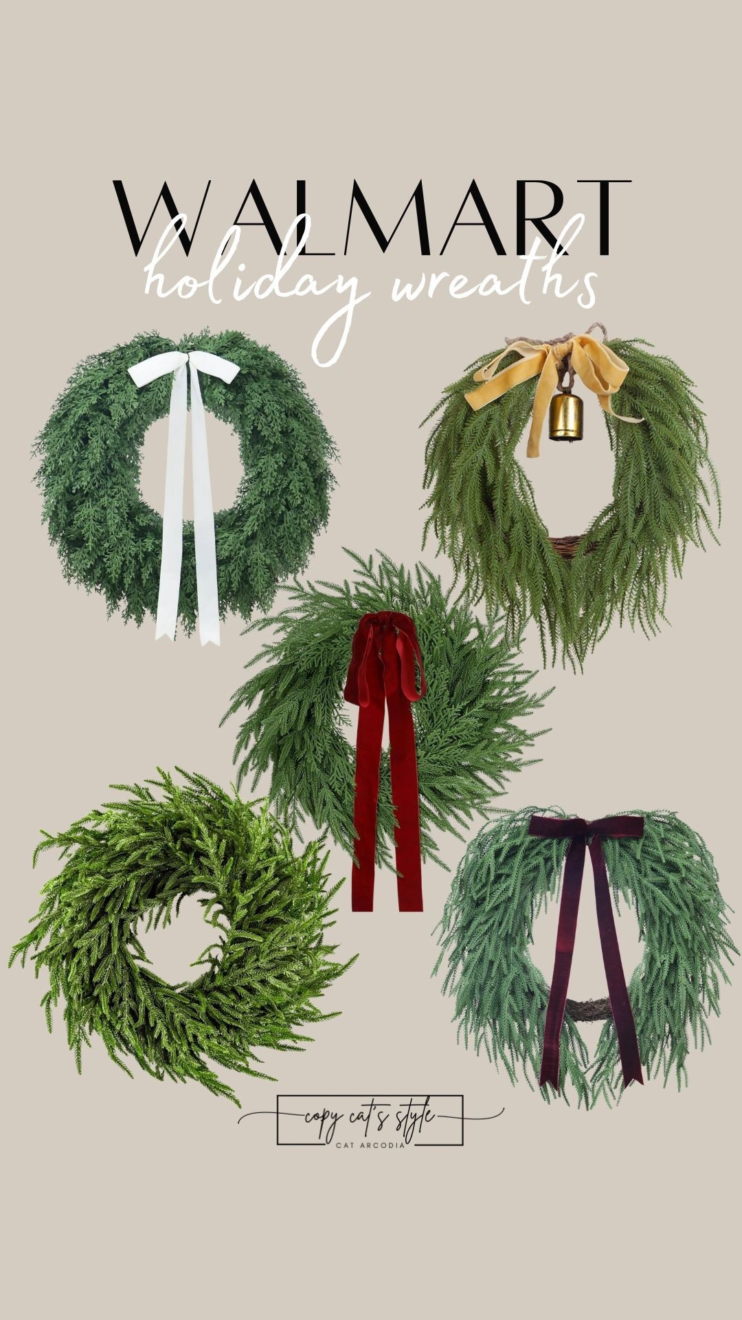 Walmart Holiday wreaths! Christmas decor. 

#LTKSeasonal #LTKFindsUnder50 #LTKHome