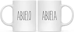Andaz Press Simple Rustic Farmhouse Kitchen Decor 11oz. Ceramic Coffee Tea Mug, Abuela, Abuelo, 2... | Amazon (US)