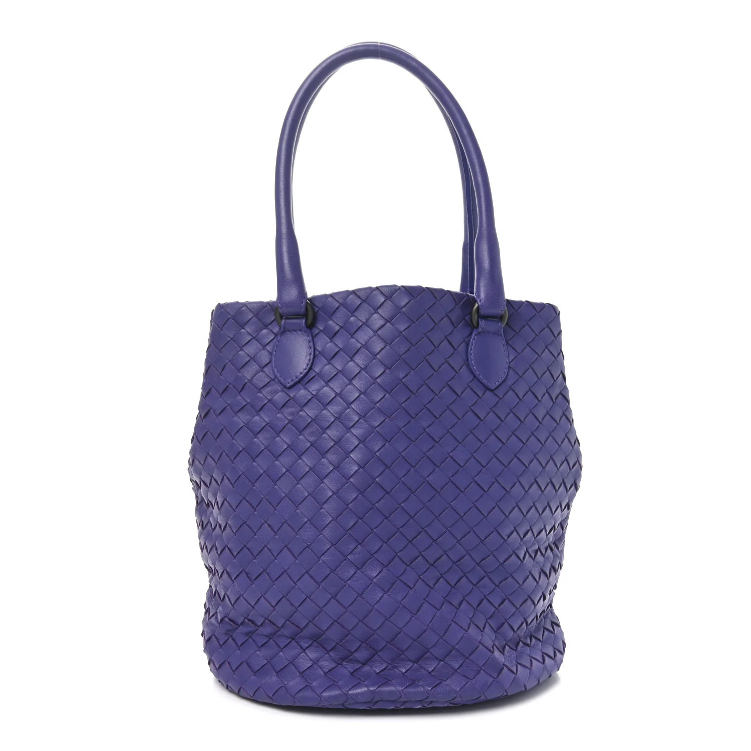 Nappa Intrecciato Bucket Bag Purple | FASHIONPHILE (US)
