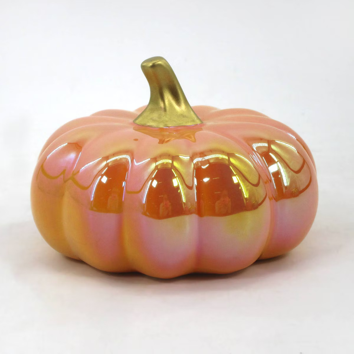 4" Halloween Iridescent Pumpkin Decorative Prop Orange - Bullseye's Playground™ | Target
