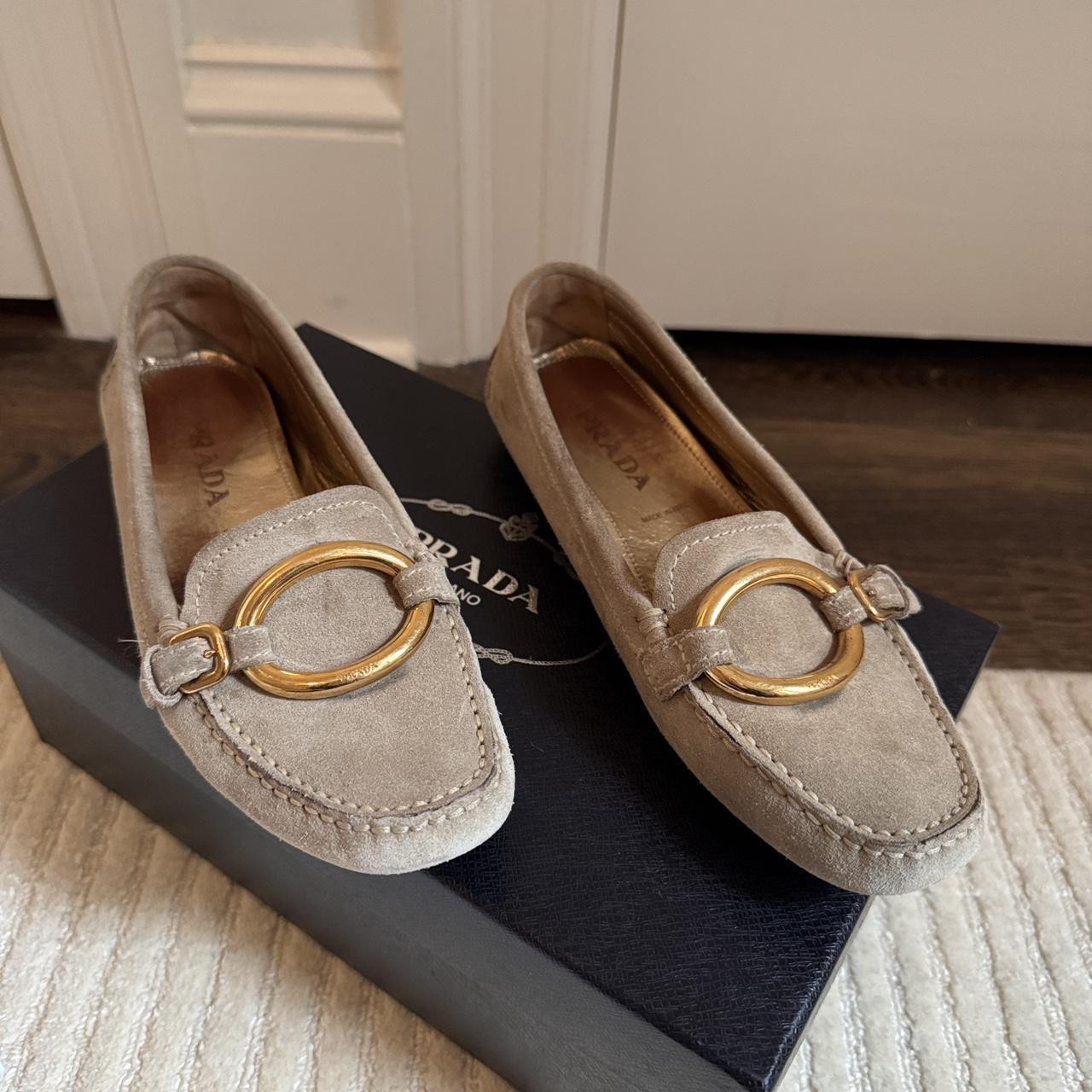 Prada Women's Loafers - Tan/Brown | Depop US