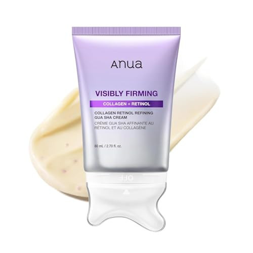 ANUA Collagen Retinol Refining Gua Sha Cream, Neck Cream For Lifting & Firming, Jawline to Décolleté, Daily Moisturizer, Fine Line Care, Neck Massager, Korean Skin Care, 2.7fl.oz | Amazon (US)