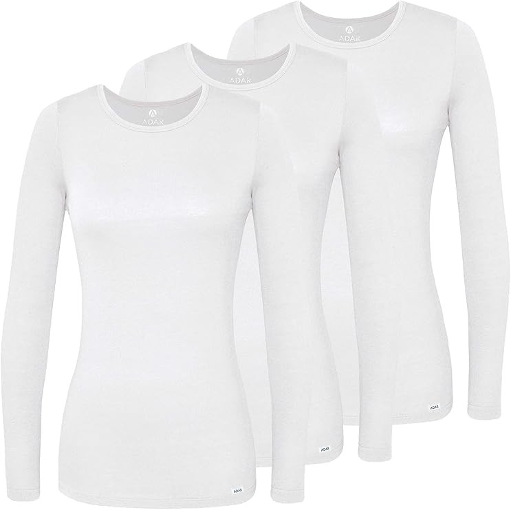 Adar Underscrubs for Women 3 Pack - Long Sleeve Underscrub Comfort Tee | Amazon (US)