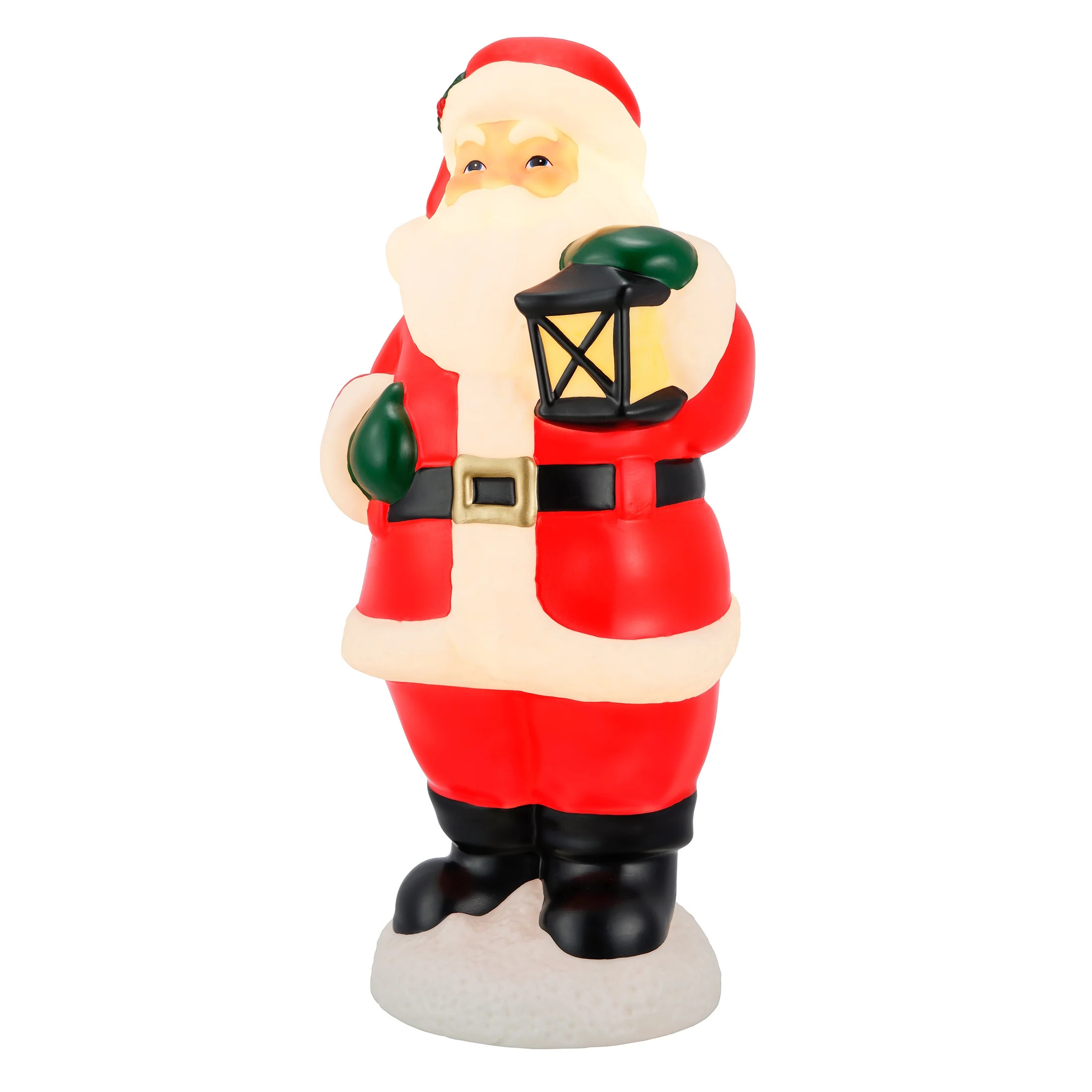 Light-Up Christmas Red and White Santa Blow Mold, 24 in, by Holiday Time | Walmart (US)