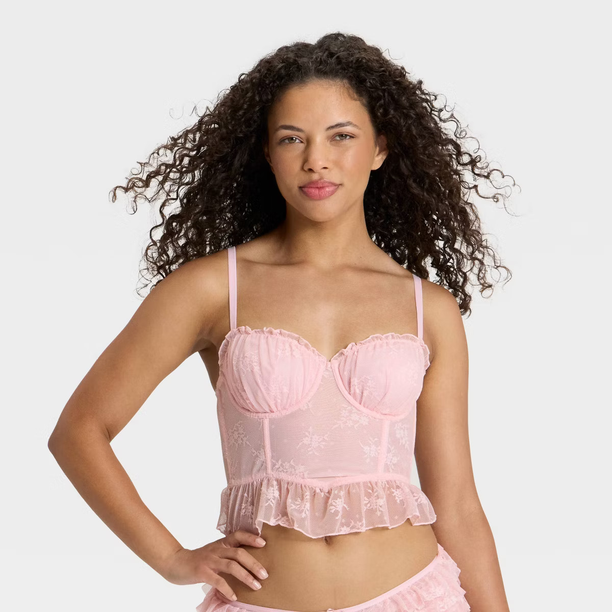 Women's Ruffle Lace Corset - Wild Fable™ | Target
