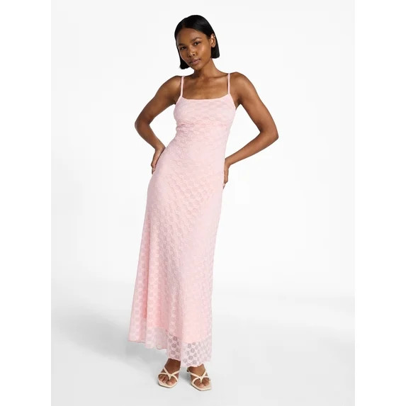 No Boundaries Lace Cami Maxi Dress, Women's XXS-XXL | Walmart (US)