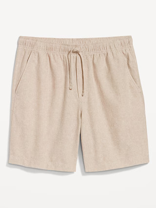 Linen-Blend Jogger Shorts -- 7-inch inseam | Old Navy (US)
