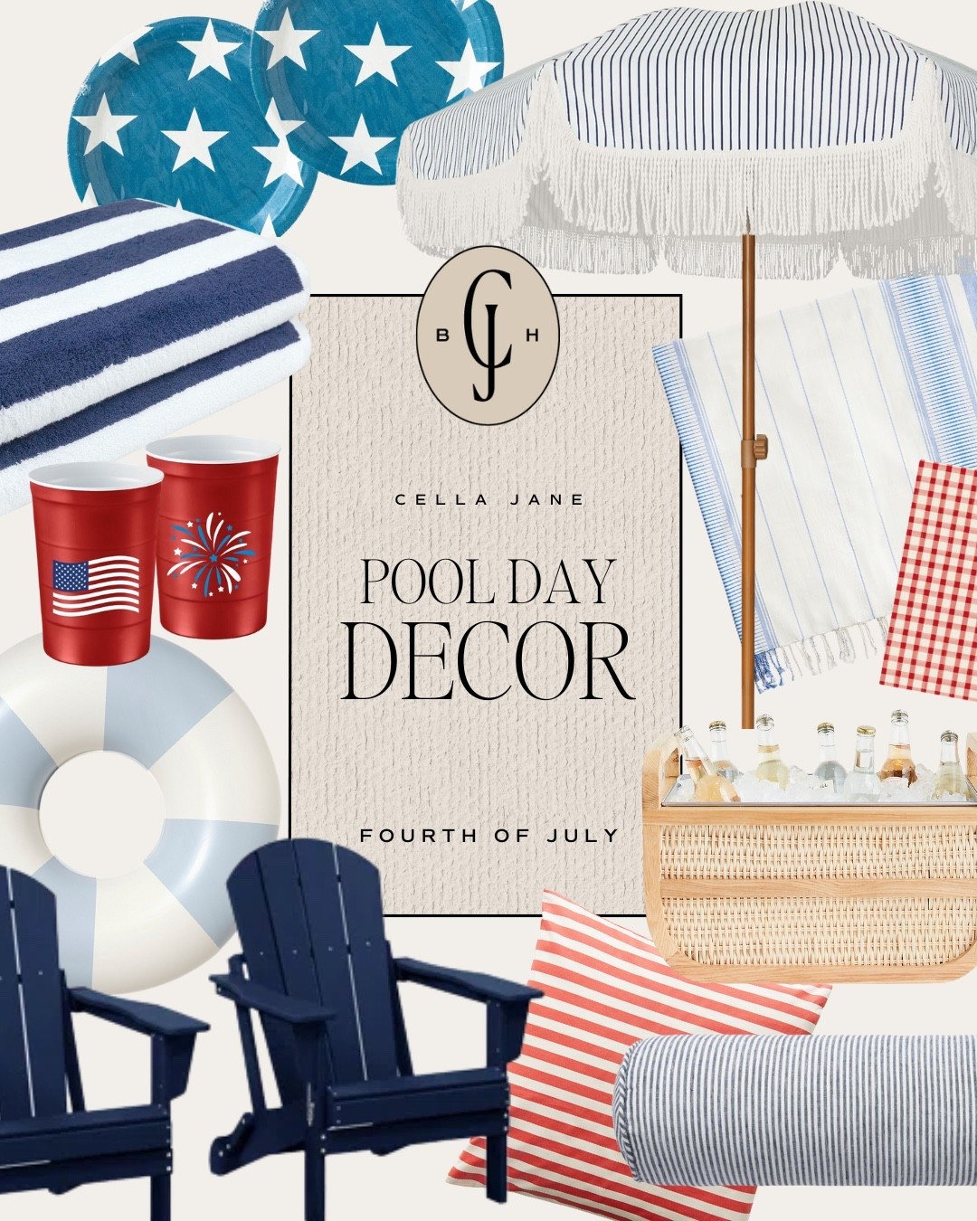 Pool day decor if you’re celebrating the 4th of July! 

#LTKSummerEdit #LTKSwim #LTKSeasonal