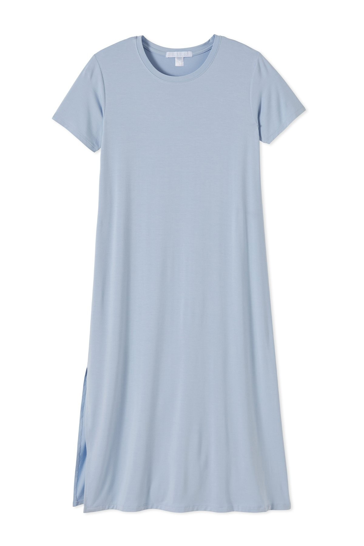 Bamboo Short Sleeve Lounge Dress in Tide | LAKE Pajamas