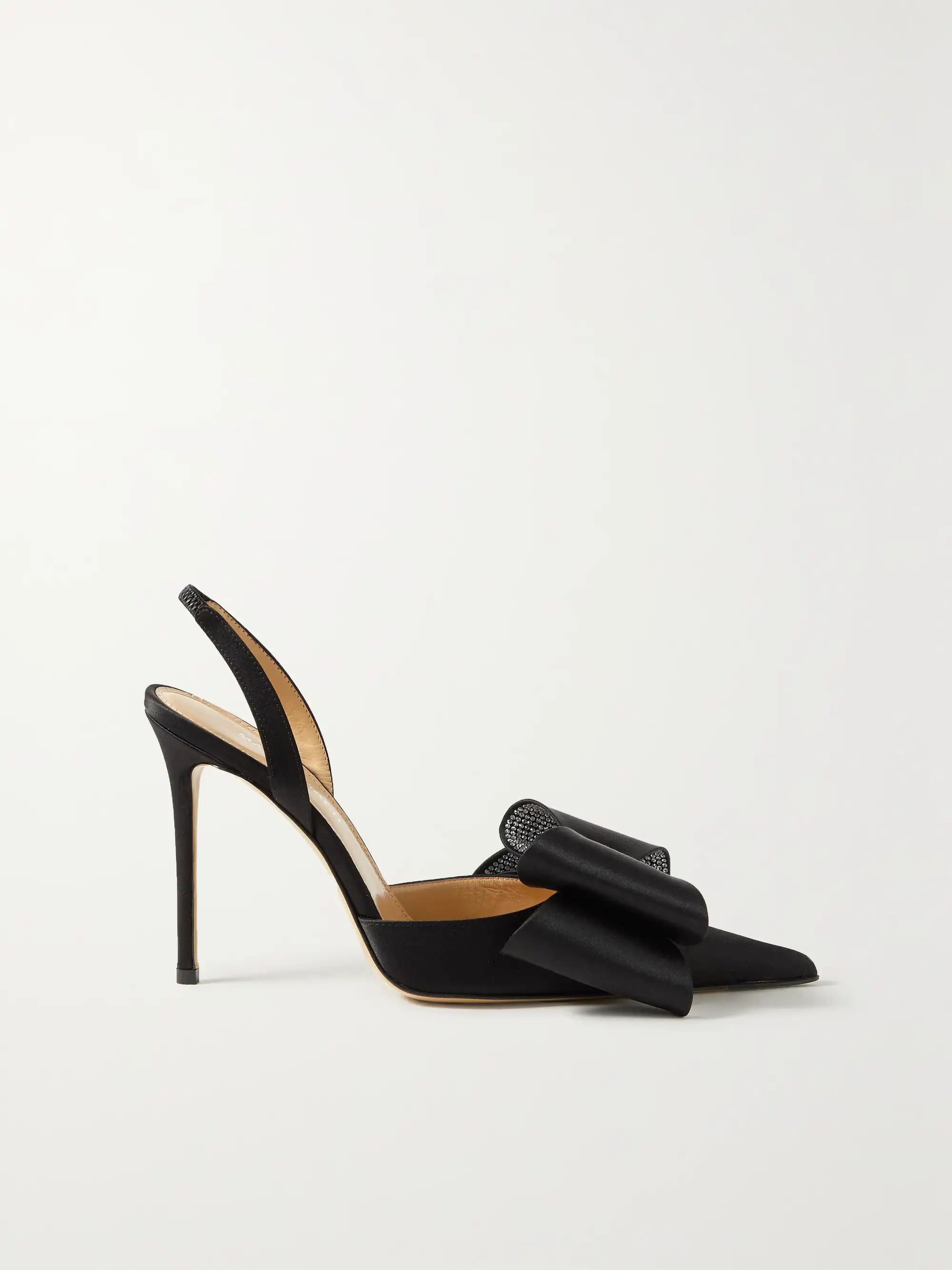 Le Cadeau crystal-embellished satin slingback pumps | NET-A-PORTER (UK & EU)