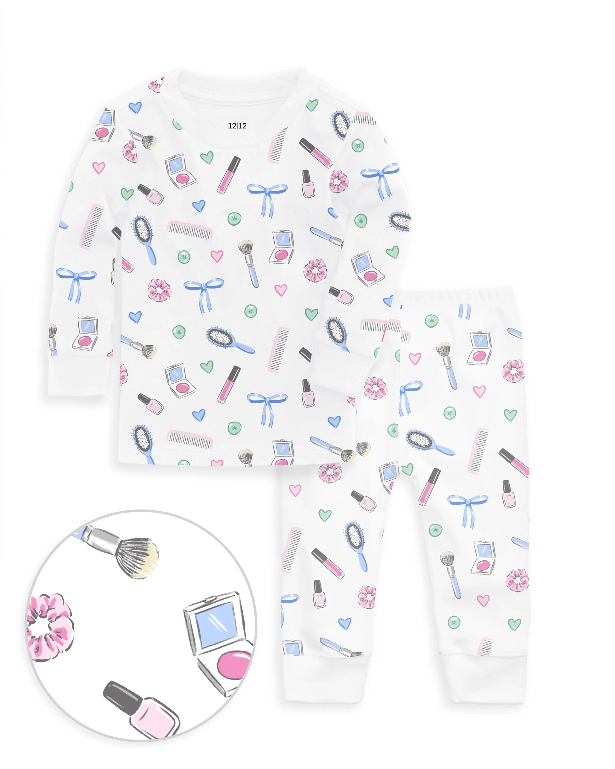 The Organic Long Sleeve Pajama Set [Spa Day] | 1212