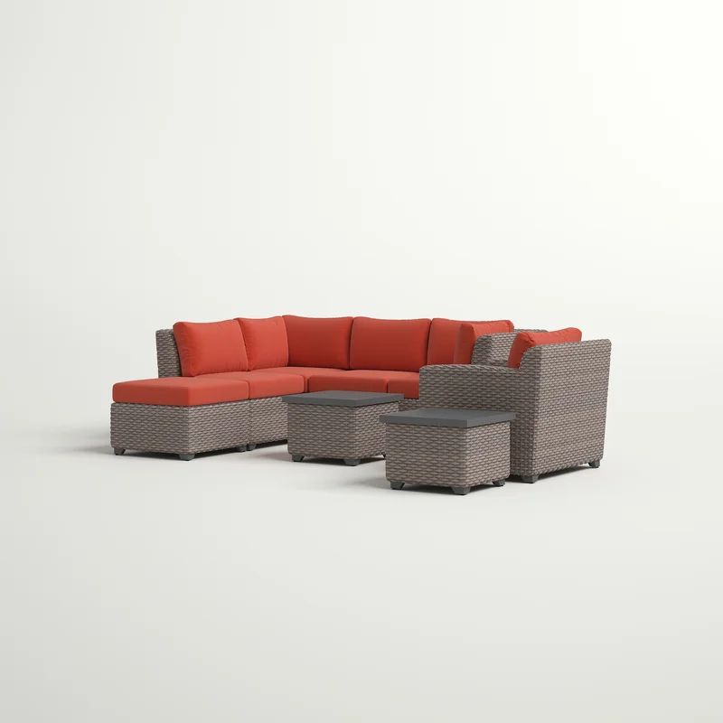Oppelo 8 Piece Sectional Seating Group with Cushions and Optional Sunbrella Performance Fabric | Wayfair North America