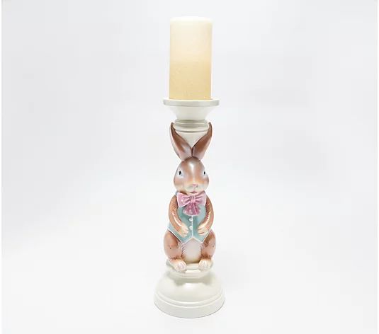 Willow Manor 16" Easter Candle Holder with Flameless - QVC.com | QVC