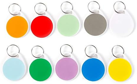 InterUS Round Key Tags with Split Ring,Colorful Label,50 Pack Label Tags and 100 PCS Label Paper | Amazon (US)
