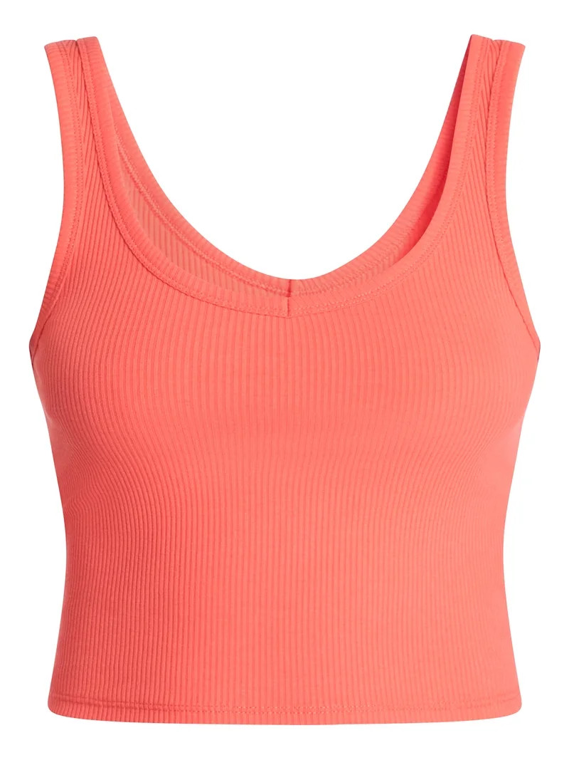 No Boundaries Cropped V-Neck Tank Top, Women’s XXS-XXL | Walmart (US)