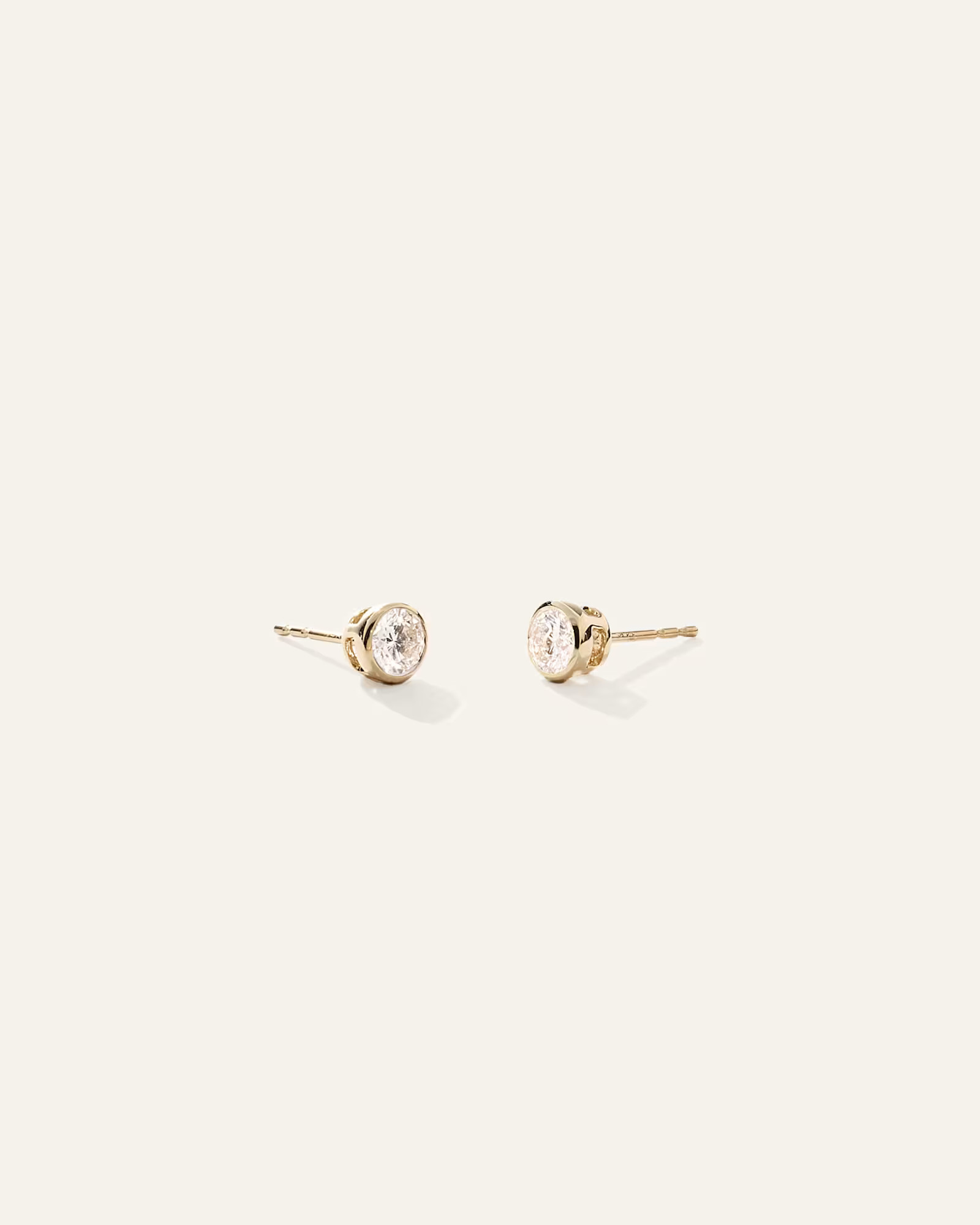 14K Gold Lab Grown Diamond Bezel Studs | Quince