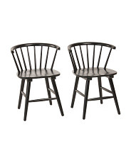 Set Of 2 Wood Curve Back Dining Chairs | TJ Maxx