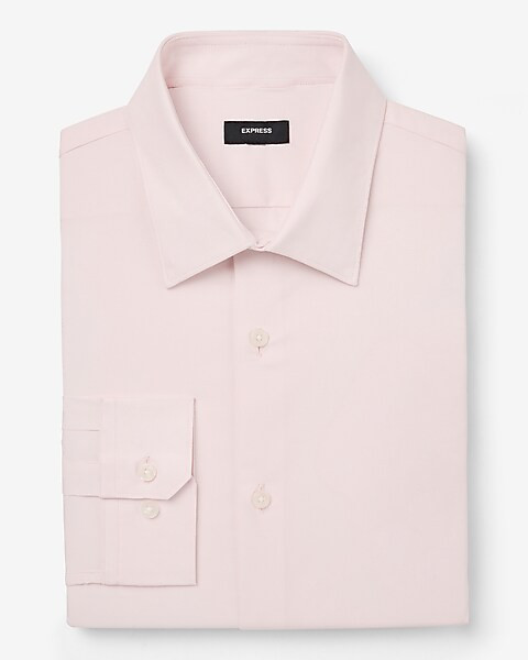 Slim Solid Cotton Stretch 1mx Dress Shirt | Express