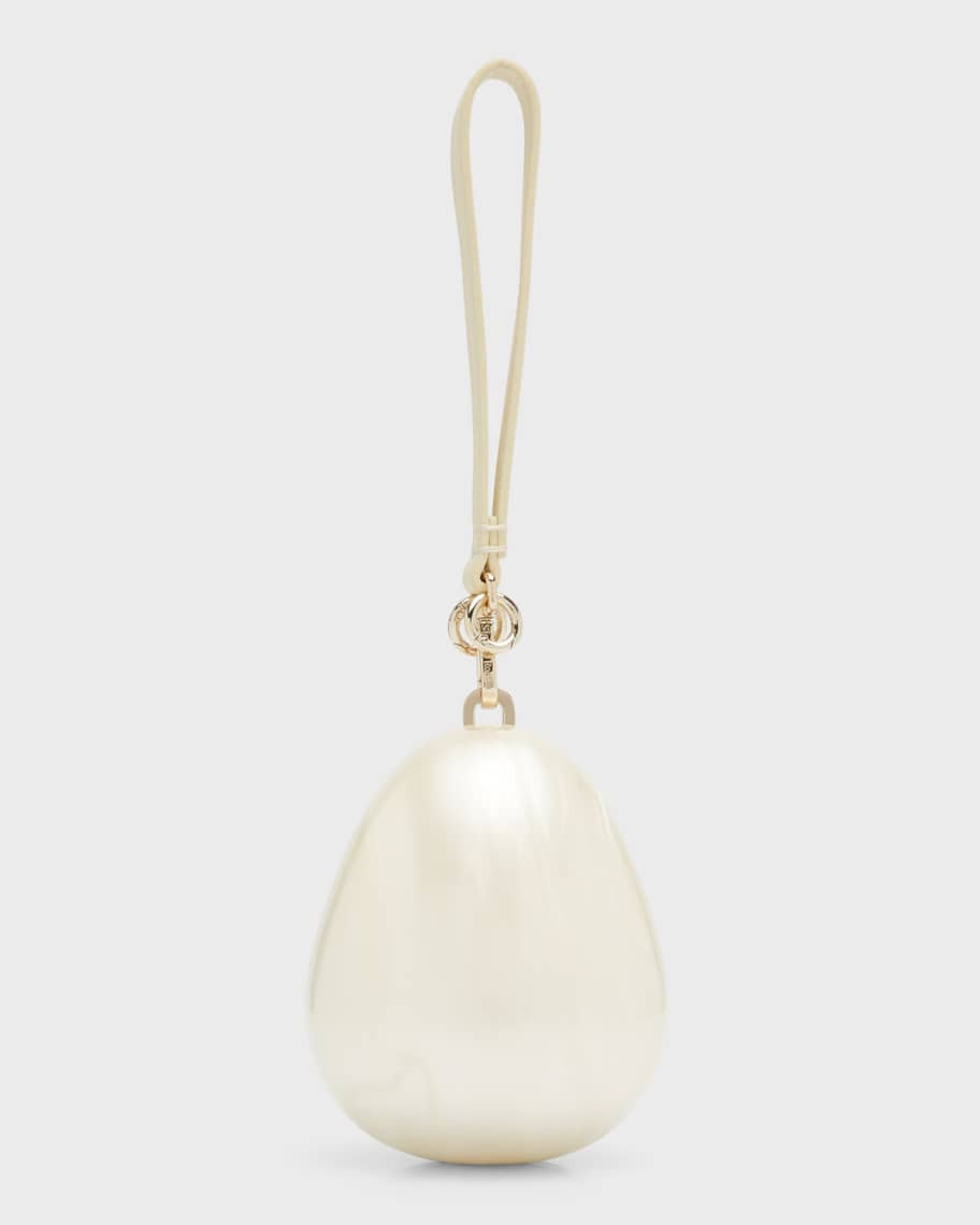 Simone Rocha Pearl Egg Acrylic Wristlet Bag | Neiman Marcus