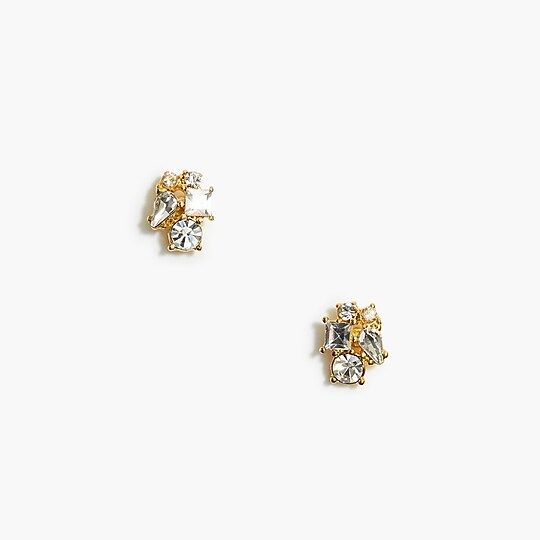 Mini cluster crystal stud earrings | J.Crew Factory