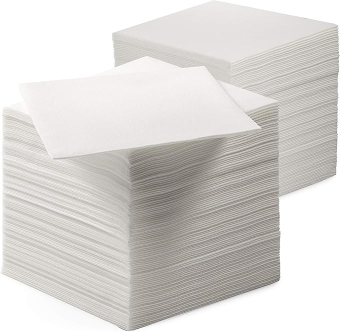 200 Linen-Feel Beverage Napkins - Disposable Cocktail Napkins, Made In USA - Soft & Absorbant Ele... | Amazon (US)